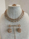 Diamante Necklace Set with Jhumkas - SOKORA JEWELSDiamante Necklace Set with JhumkasNECKLACE SETS