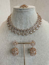 Diamante Necklace Set with Jhumkas - SOKORA JEWELSDiamante Necklace Set with JhumkasNECKLACE SETS