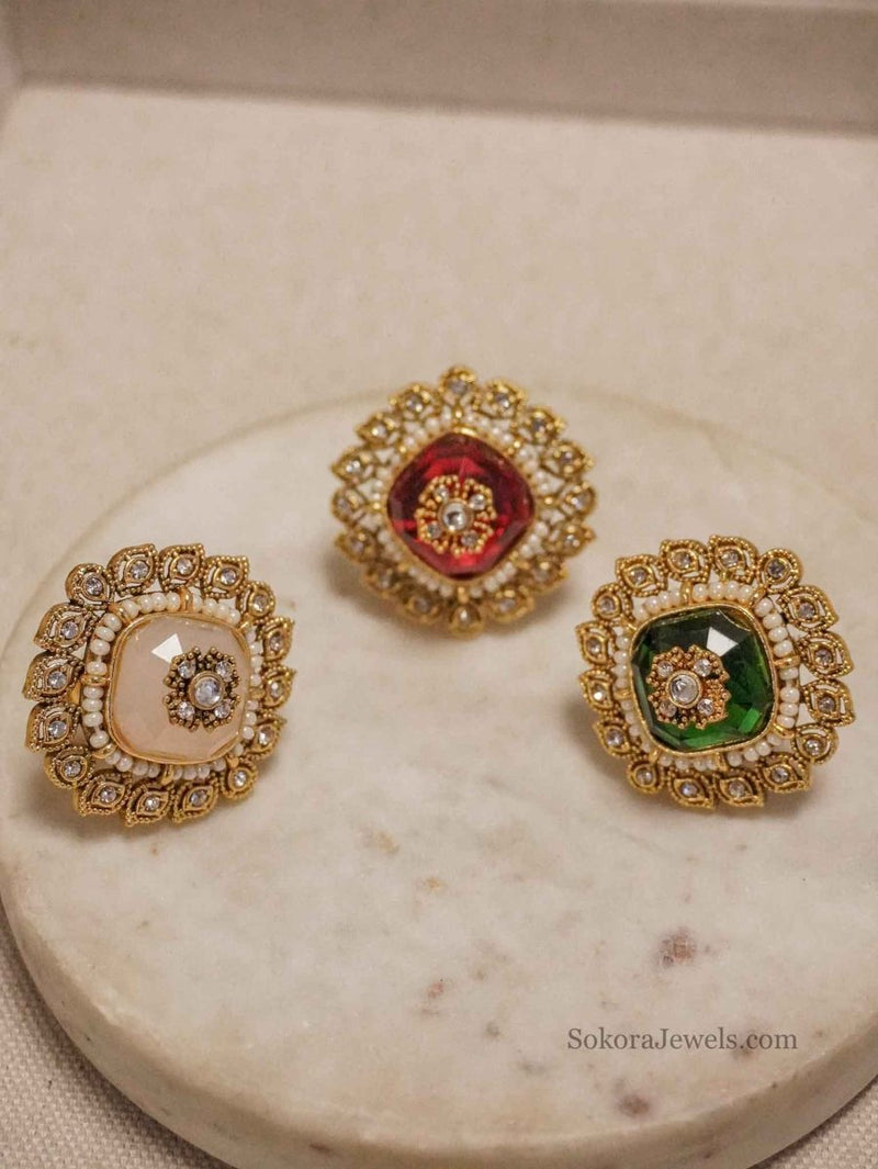 Diamond shape Gem Ring - SOKORA JEWELSDiamond shape Gem RingRING