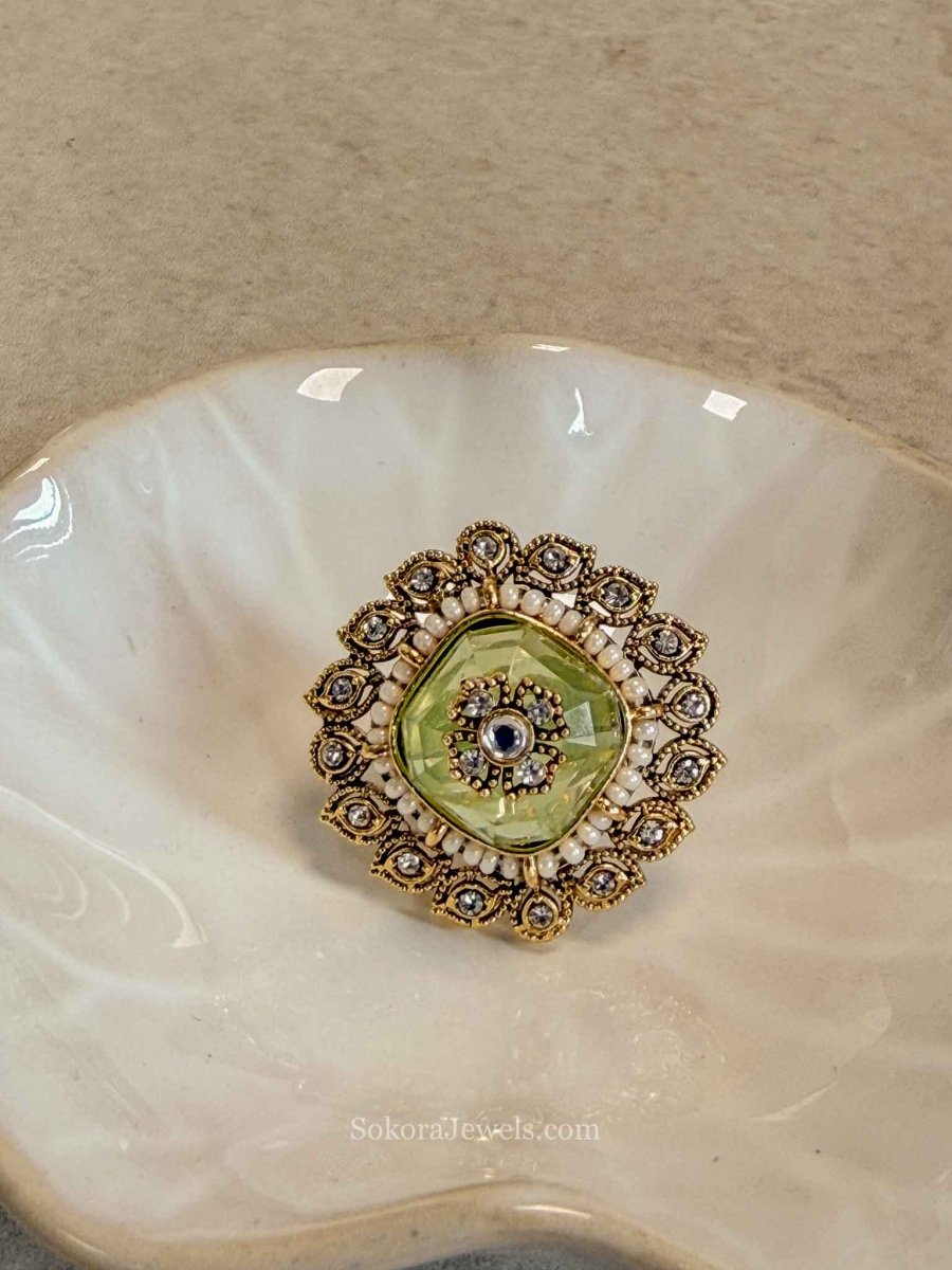 Diamond shape Gem Ring - SOKORA JEWELSDiamond shape Gem RingRING