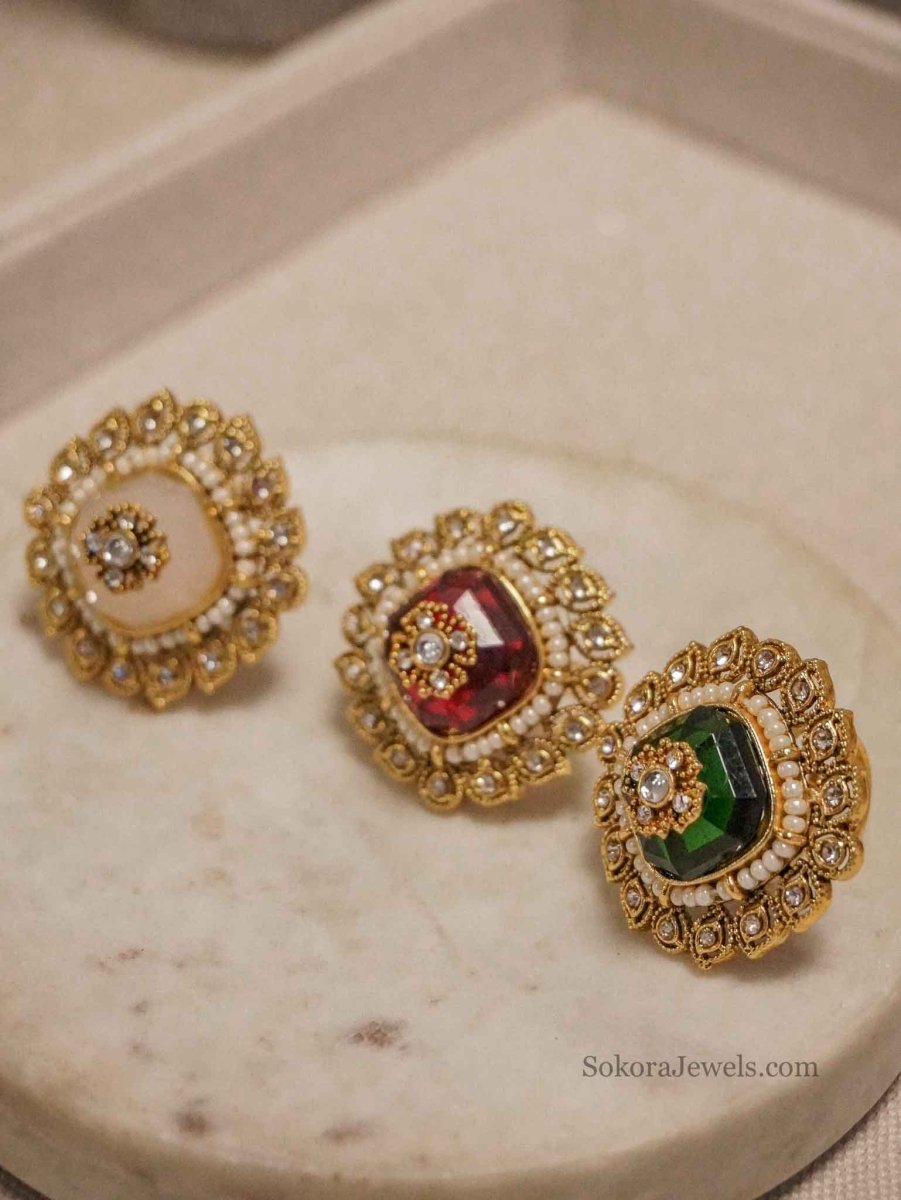 Diamond shape Gem Ring - SOKORA JEWELSDiamond shape Gem RingRING