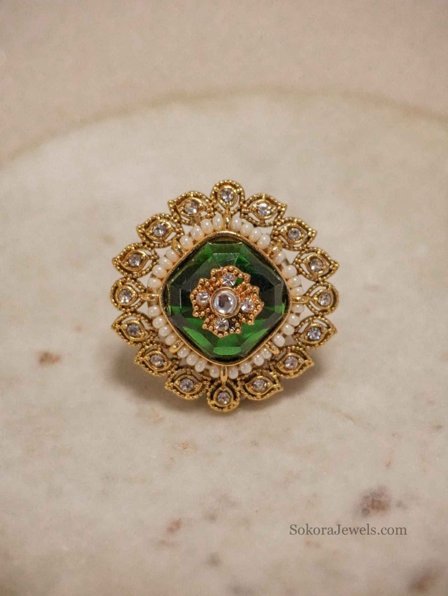 Diamond shape Gem Ring - SOKORA JEWELSDiamond shape Gem RingRING