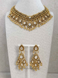 Dipti Heritage Gold Plated Kundan Necklace Set - SOKORA JEWELSDipti Heritage Gold Plated Kundan Necklace SetNECKLACE SETS