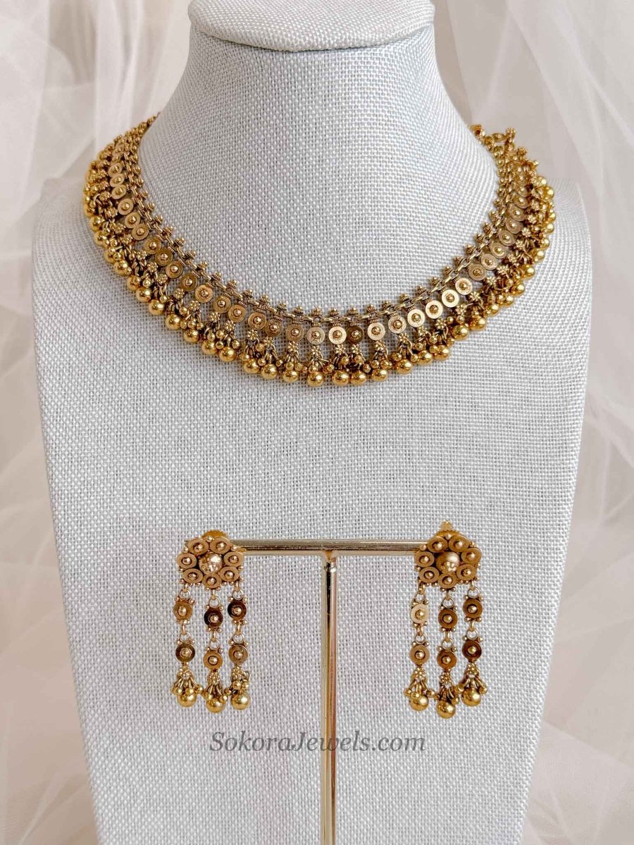 Diwali Festive Coin Necklace set - SOKORA JEWELSDiwali Festive Coin Necklace set