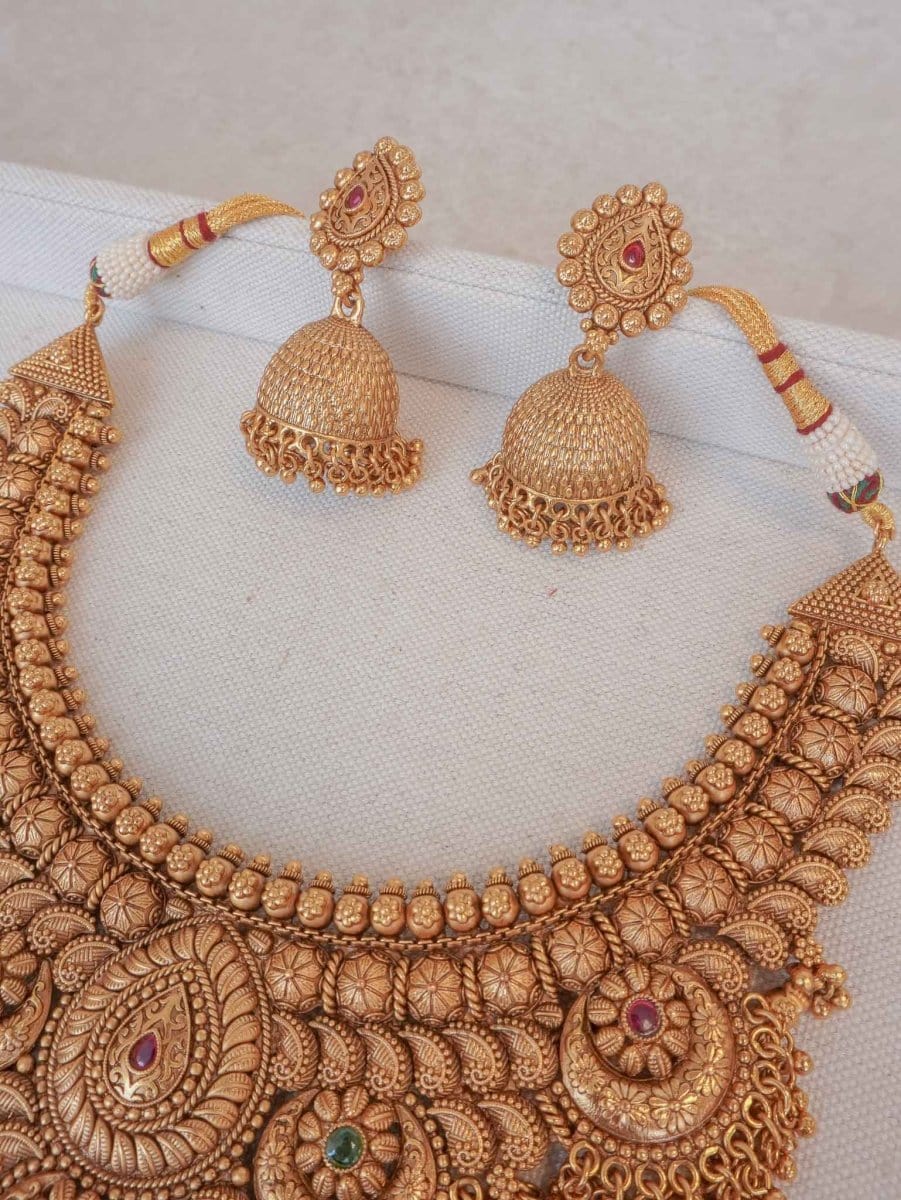 Drishti Gold Temple Set - SOKORA JEWELSDrishti Gold Temple Set
