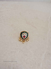 Drop shape Kundan ring - SOKORA JEWELSDrop shape Kundan ringRING