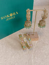 Dua Earrings & Kada Box Set - Mint - SOKORA JEWELSDua Earrings & Kada Box Set - MintBANGLES