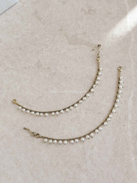 Elegant Pearl Earring Chains - SOKORA JEWELSElegant Pearl Earring ChainsEARRINGS