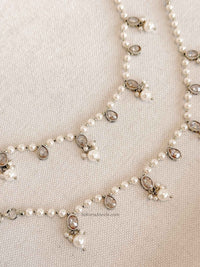 Elegant Pearl & Golden Drop Earring Chains - SOKORA JEWELSElegant Pearl & Golden Drop Earring ChainsEARRINGS