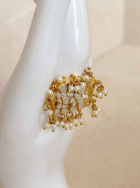 Elephant Motif Mother Of Pearl Kundan Ring - SOKORA JEWELSElephant Motif Mother Of Pearl Kundan RingRING