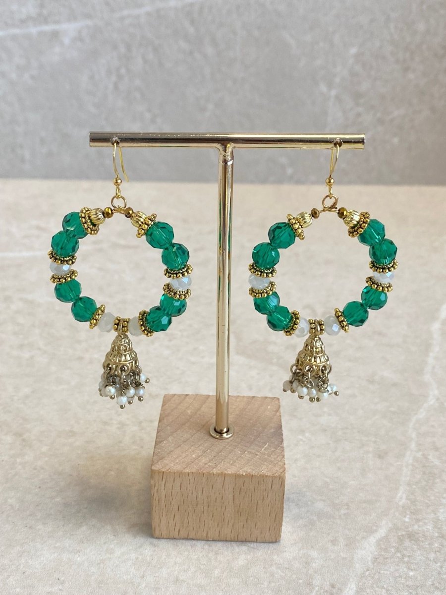 Emerald Green Hoops - SOKORA JEWELSEmerald Green HoopsEARRINGS