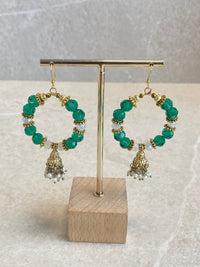 Emerald Green Hoops - SOKORA JEWELSEmerald Green HoopsEARRINGS