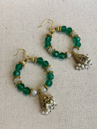 Emerald Green Hoops - SOKORA JEWELSEmerald Green HoopsEARRINGS