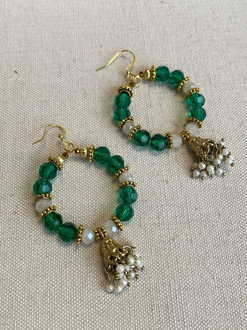 Emerald Green Hoops - SOKORA JEWELSEmerald Green HoopsEARRINGS