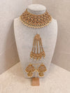 EX DISPLAY Ziba Bridal Necklace set - Peach - SOKORA JEWELSEX DISPLAY Ziba Bridal Necklace set - Peach