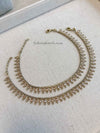 Extra Long Length Golden Anklets - SOKORA JEWELSExtra Long Length Golden Anklets