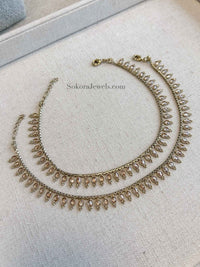 Extra Long Length Golden Anklets - SOKORA JEWELSExtra Long Length Golden Anklets