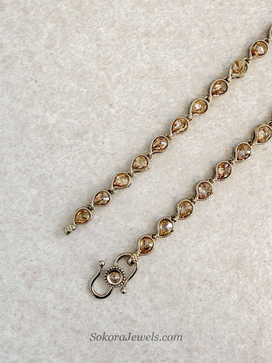 Extra Long Length Golden Anklets - SOKORA JEWELSExtra Long Length Golden Anklets