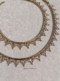 Extra Long Length Golden Anklets - SOKORA JEWELSExtra Long Length Golden Anklets