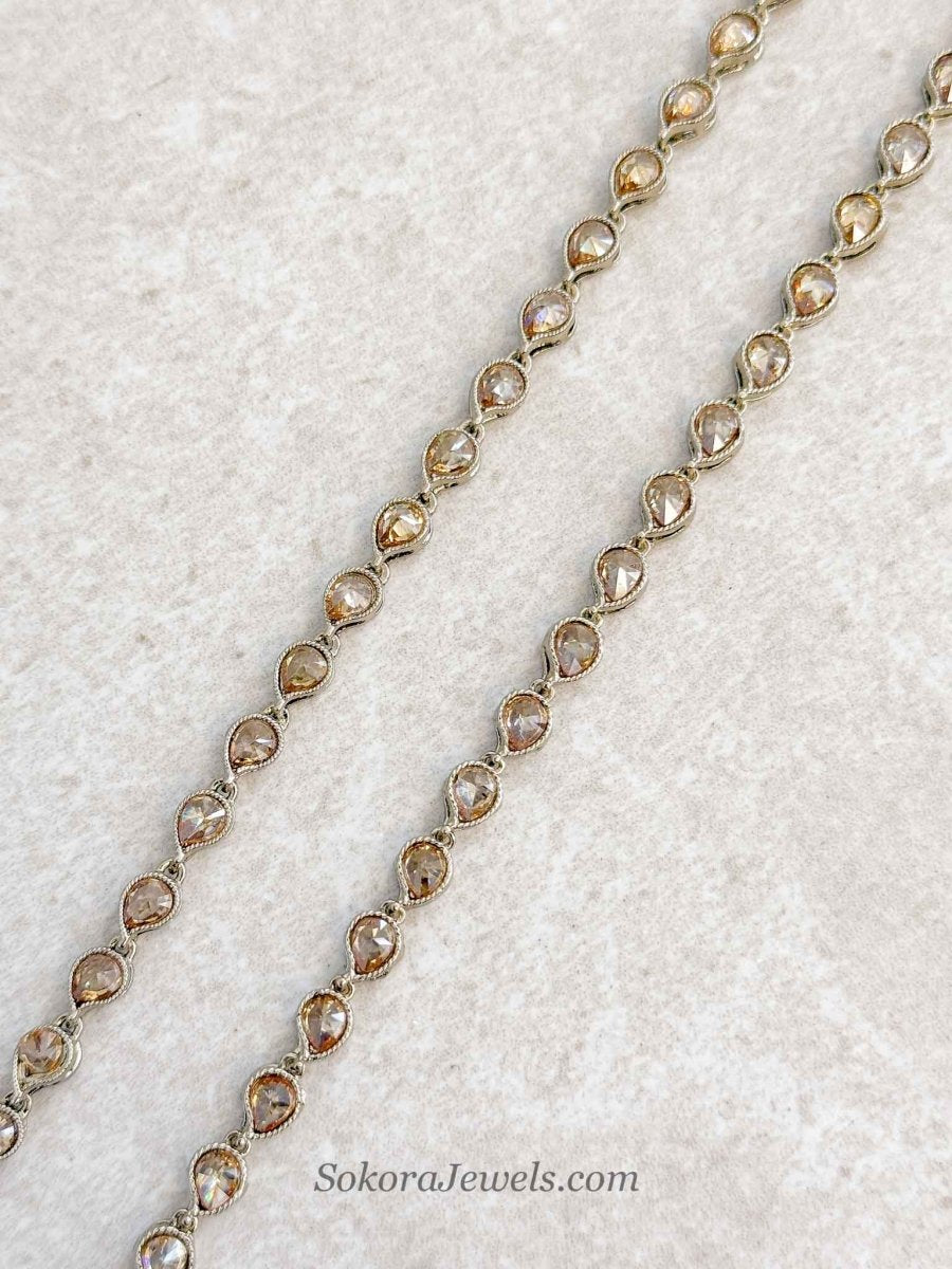 Extra Long Length Golden Anklets - SOKORA JEWELSExtra Long Length Golden Anklets