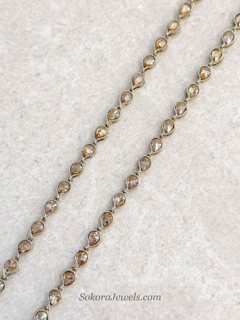 Extra Long Length Golden Anklets - SOKORA JEWELSExtra Long Length Golden Anklets