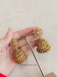 Ezhil Jhumka Earrings - SOKORA JEWELSEzhil Jhumka Earringsstuds and tops