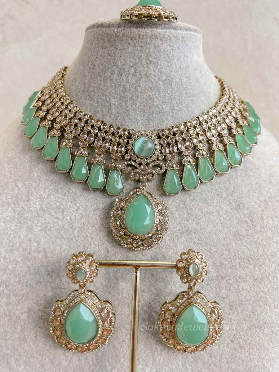 Ezme Antique Gold Necklace sets - SOKORA JEWELSEzme Antique Gold Necklace sets