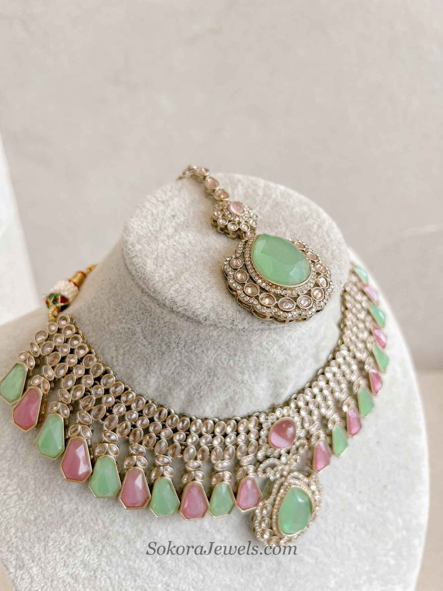 Ezme Antique Gold Necklace sets - SOKORA JEWELSEzme Antique Gold Necklace sets