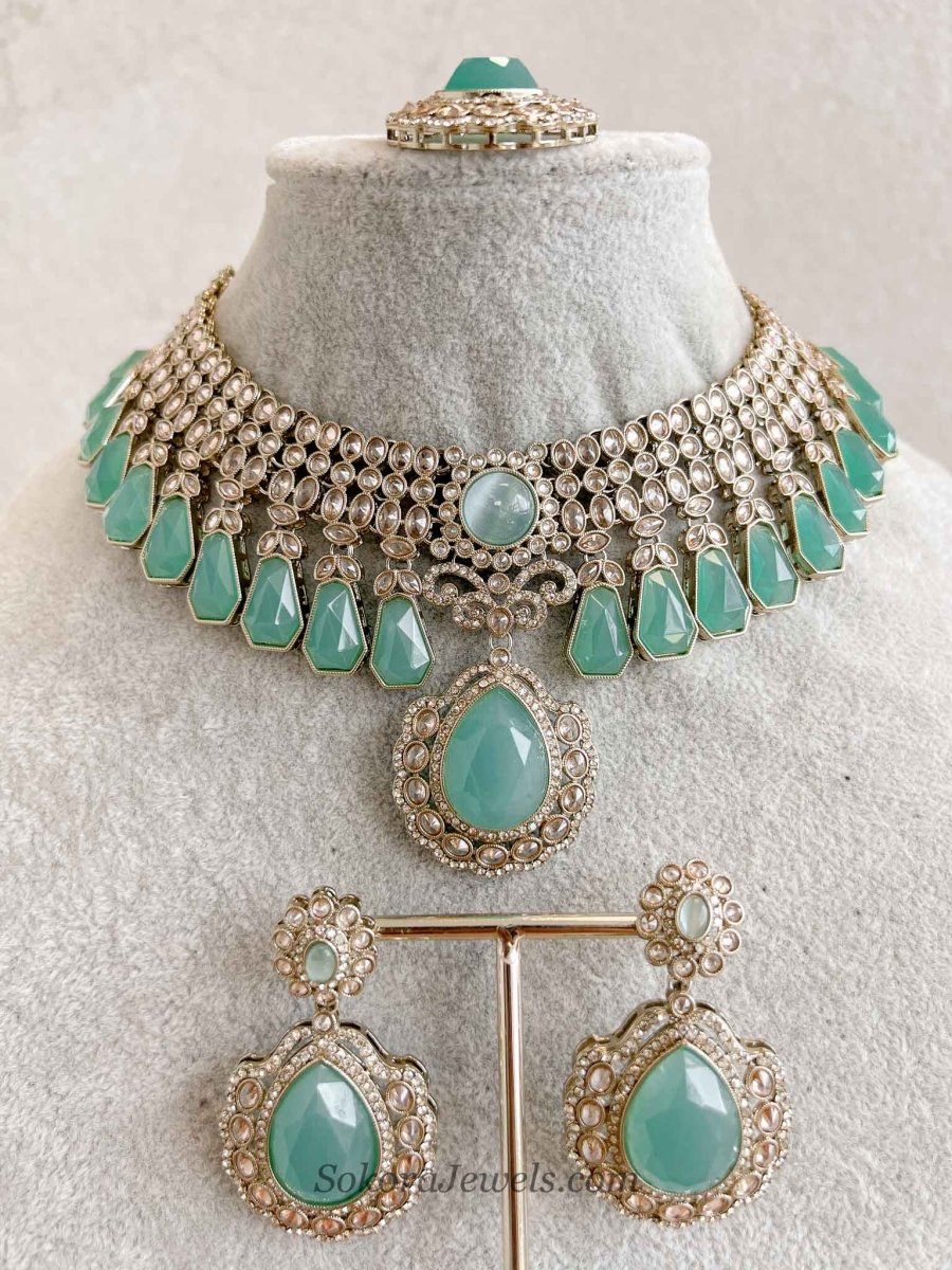 Ezme Antique Gold Necklace sets - SOKORA JEWELSEzme Antique Gold Necklace sets