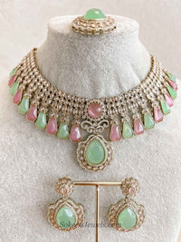 Ezme Antique Gold Necklace sets - SOKORA JEWELSEzme Antique Gold Necklace sets