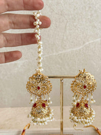 Faiza Gold Plated Bridal necklace set - SOKORA JEWELSFaiza Gold Plated Bridal necklace set