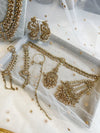 Fakiha Full Bridal set - Golden - SOKORA JEWELSFakiha Full Bridal set - Golden