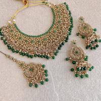 Fakiha Necklace set - Green - SOKORA JEWELSFakiha Necklace set - Green