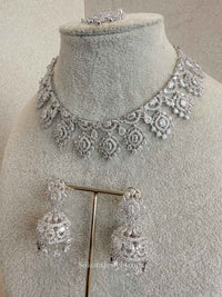 Fancy Droplet American Diamond Necklace sets - SOKORA JEWELSFancy Droplet American Diamond Necklace setsNECKLACE SETS