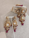 Faux Kundan Choker set - Purple - SOKORA JEWELSFaux Kundan Choker set - Purple