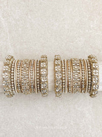 Faux Kundan Statement Bridal Bangle set - SOKORA JEWELSFaux Kundan Statement Bridal Bangle setBANGLES