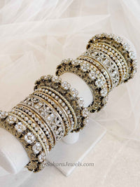 Faux Kundan Statement Bridal Bangle set - SOKORA JEWELSFaux Kundan Statement Bridal Bangle setBANGLES
