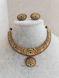 Filigree Gold Pendant set - SOKORA JEWELSFiligree Gold Pendant setNECKLACE SETS