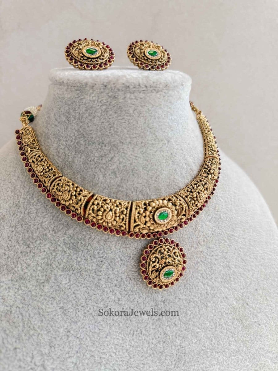 Filigree Gold Pendant set - SOKORA JEWELSFiligree Gold Pendant setNECKLACE SETS