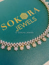 Floraa Diamante Necklace Set - Gold/Clear - SOKORA JEWELSFloraa Diamante Necklace Set - Gold/ClearNECKLACE SETS