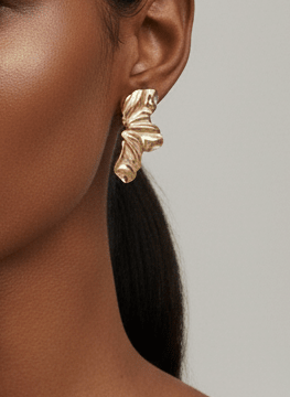 Floral Fan Shape Earrings - SOKORA JEWELSFloral Fan Shape Earrings