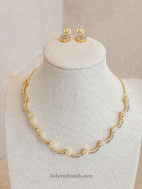 Floral Gold & Diamante Set - SOKORA JEWELSFloral Gold & Diamante SetNECKLACE SETS