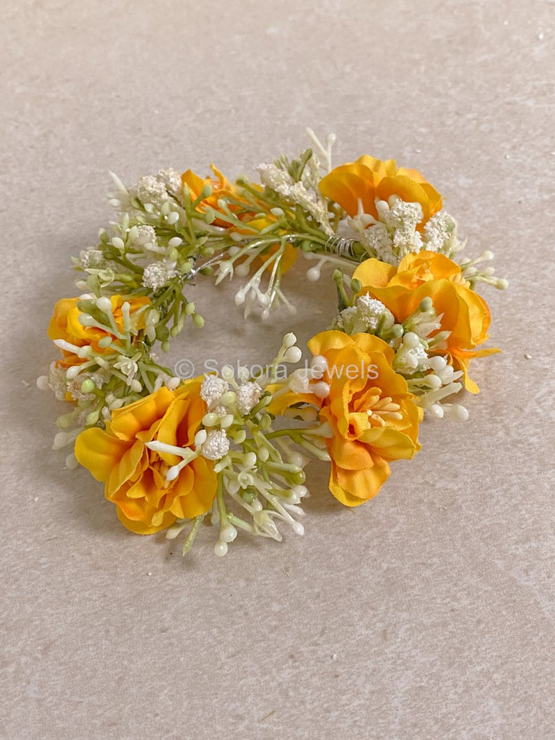 Floral Hair Bun Accessory - 7 Colour Options - SOKORA JEWELSFloral Hair Bun Accessory - 7 Colour Options