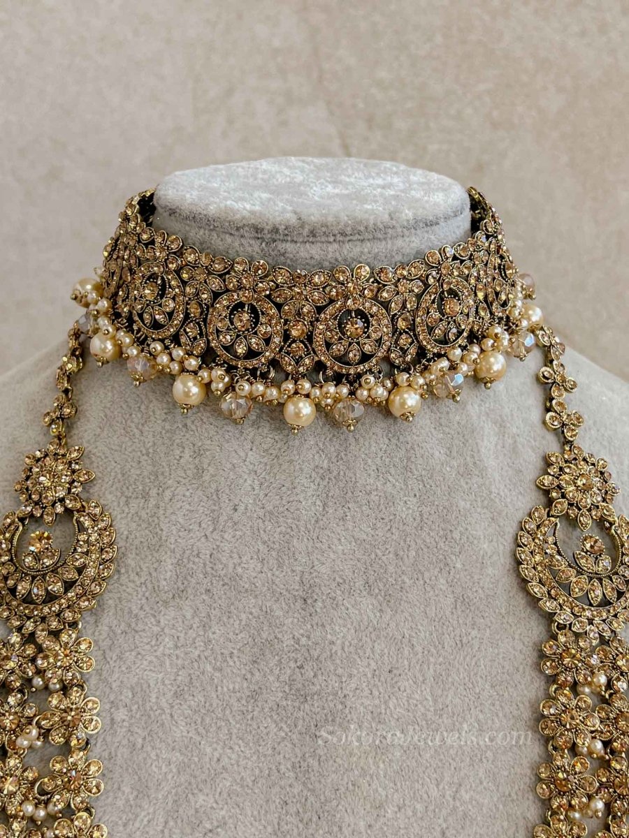 Full Golden Bridal Set - SOKORA JEWELSFull Golden Bridal Set