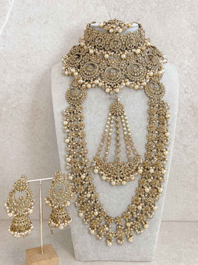 Full Golden Bridal Set - SOKORA JEWELSFull Golden Bridal Set