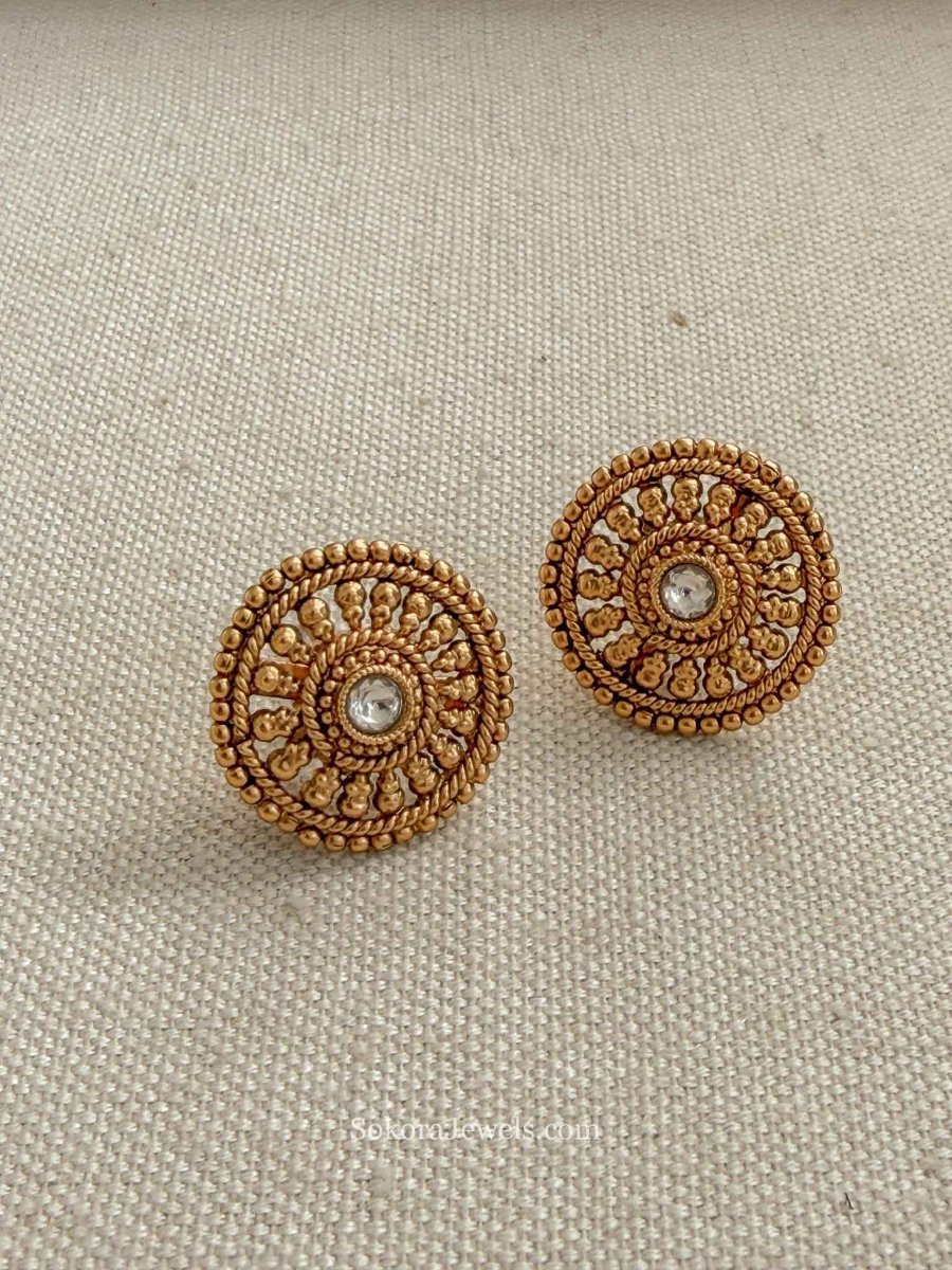 Gem Detail Temple Style Earring Tops - SOKORA JEWELSGem Detail Temple Style Earring Topsstuds and tops