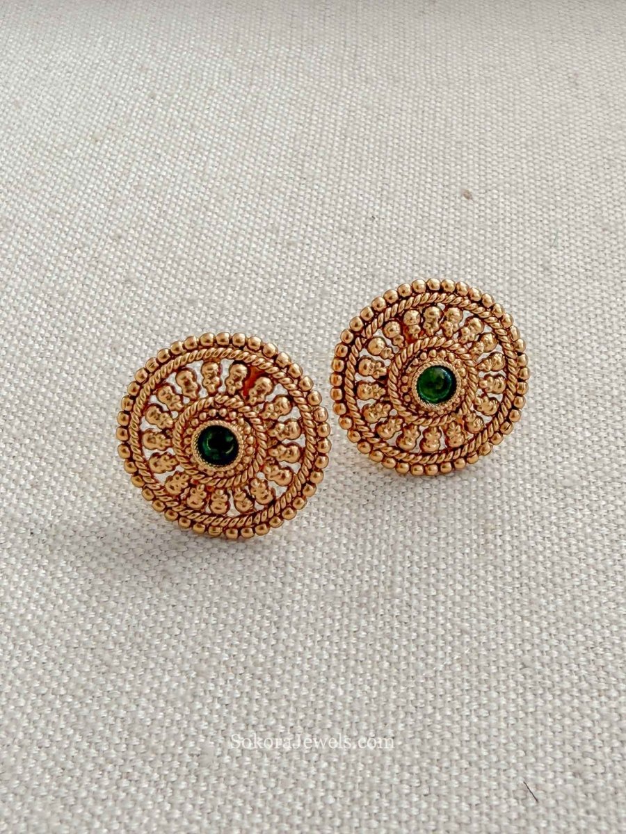 Gem Detail Temple Style Earring Tops - SOKORA JEWELSGem Detail Temple Style Earring Topsstuds and tops