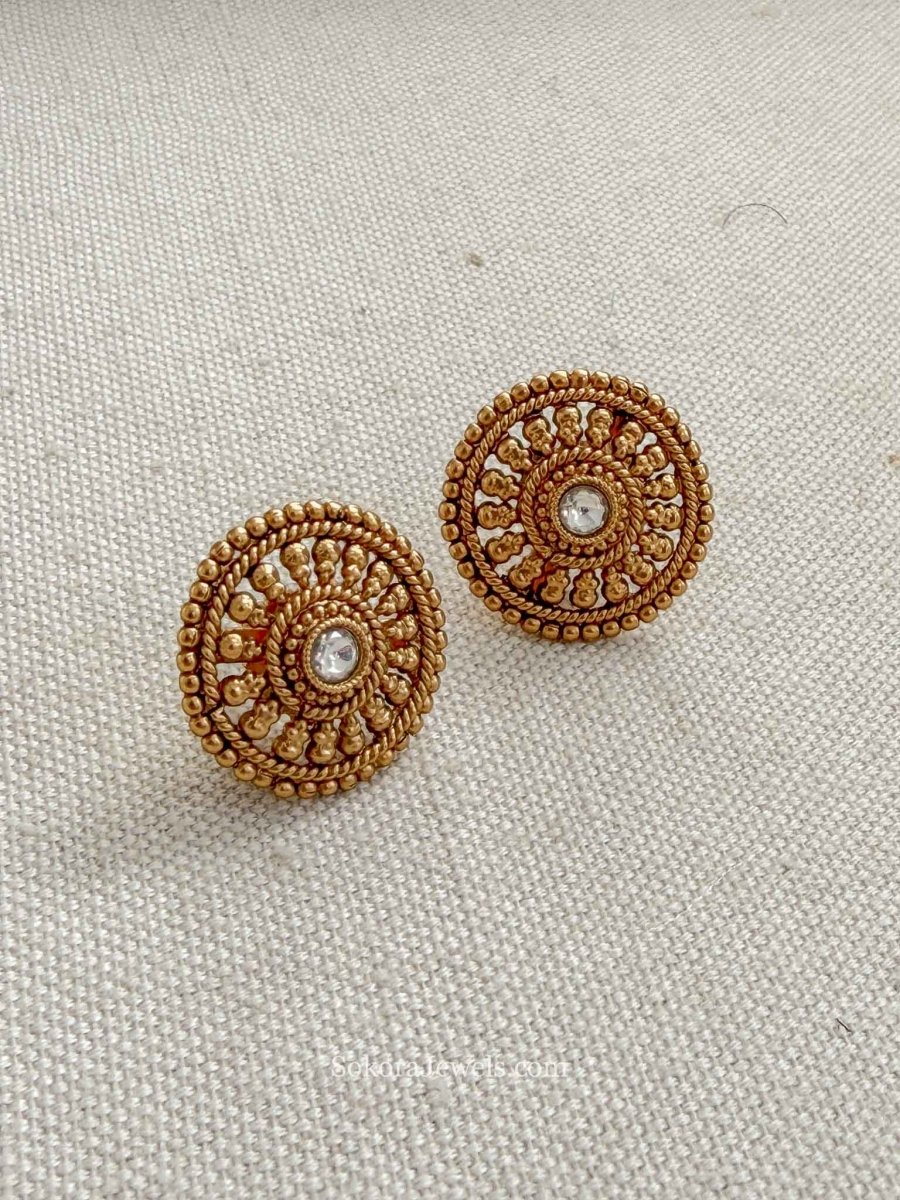 Gem Detail Temple Style Earring Tops - SOKORA JEWELSGem Detail Temple Style Earring Topsstuds and tops