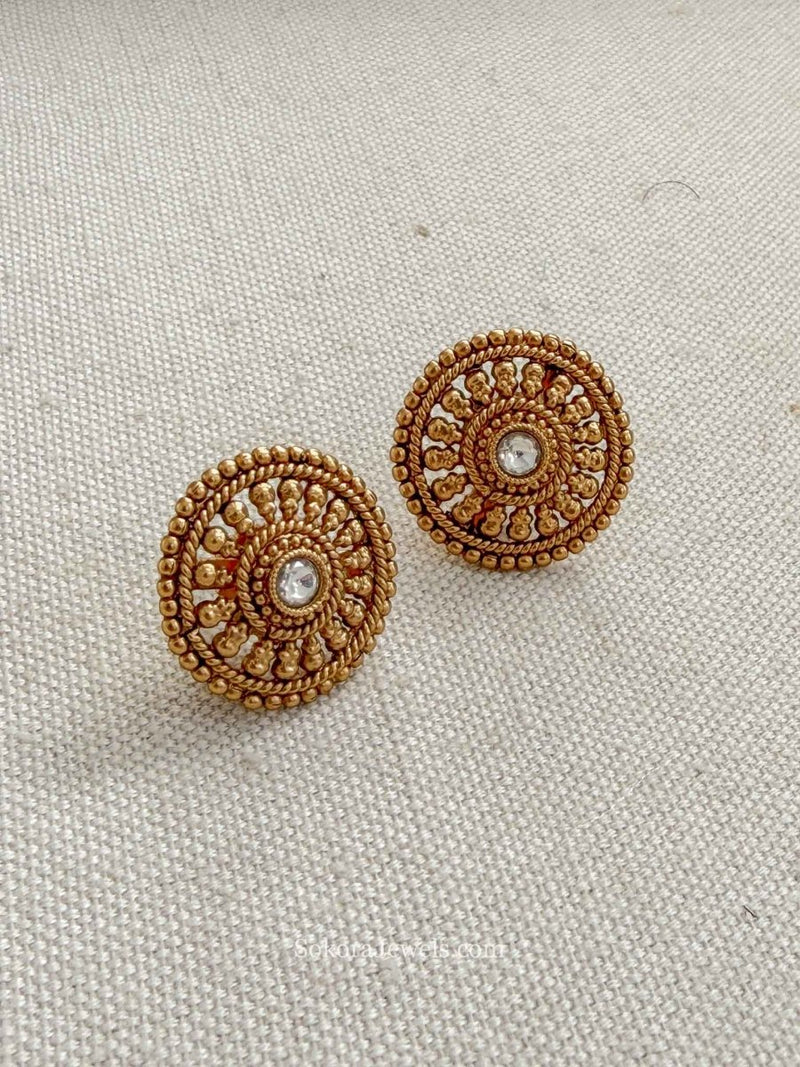 Gem Detail Temple Style Earring Tops - SOKORA JEWELSGem Detail Temple Style Earring Topsstuds and tops