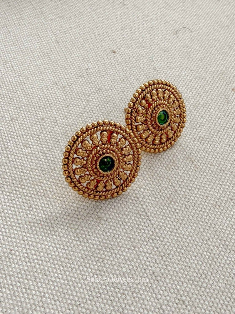 Gem Detail Temple Style Earring Tops - SOKORA JEWELSGem Detail Temple Style Earring Topsstuds and tops